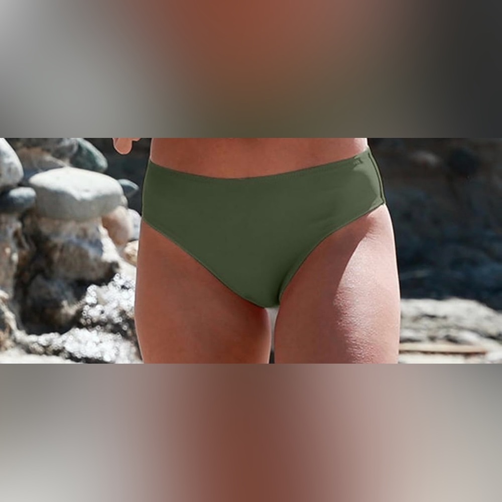 Beachsissi Olive Green Women's Swim Bottom Size Large NWOT